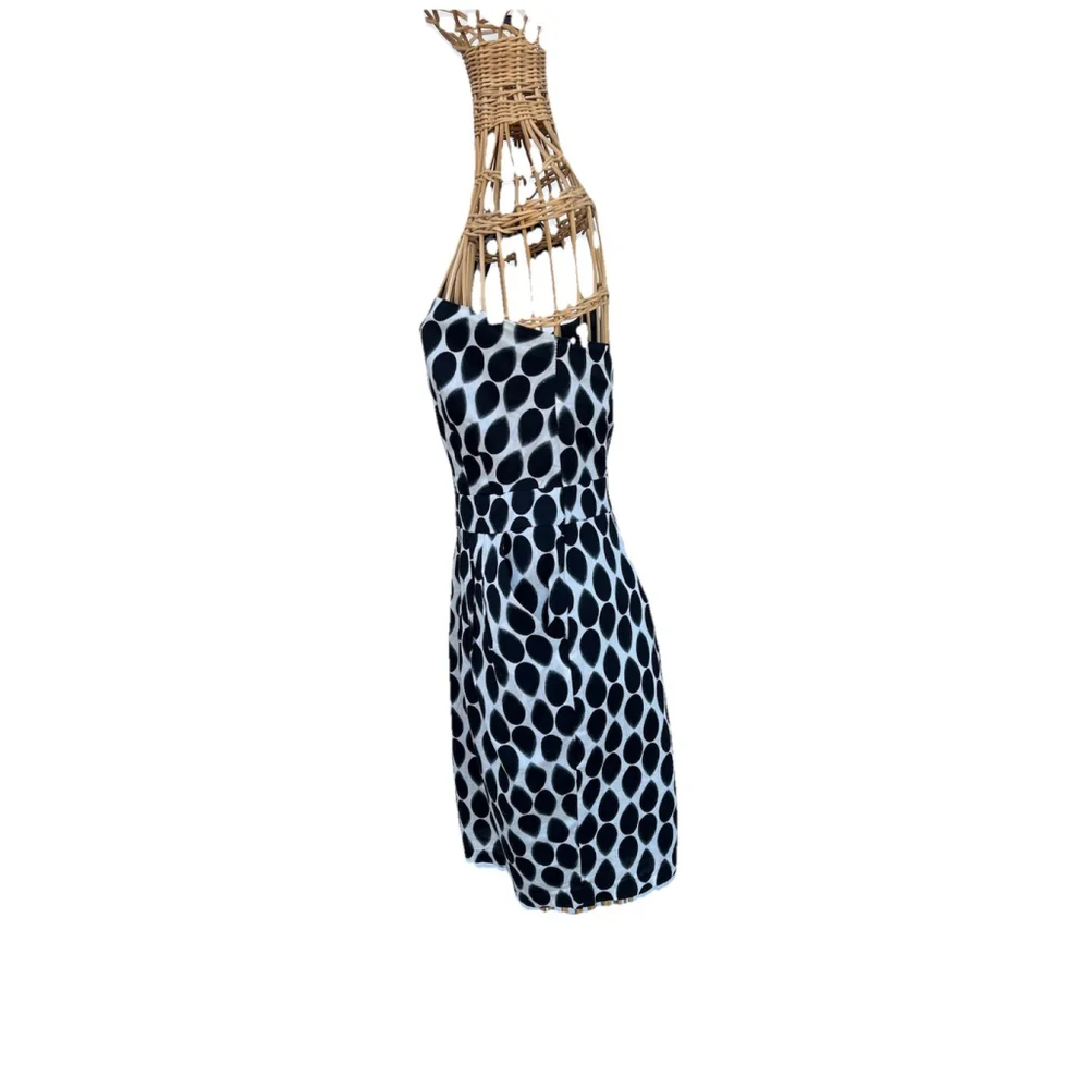 Dots One Shoulder Polka Dot Dress Black White Women S, Sexy Party Cocktel - Picture 7 of 16